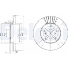 Delphi BG3856 Fren Diski On 4351232160 4351232250 4351242030 (2 Adet Fiyatıdır)
