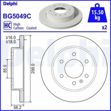 Delphi BG5049C Arka Fren Diski A9104232100 (2 Adet Fiyatıdır)