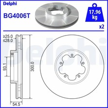 Delphi BG4006T Fren Diski On 1371393 1385387 1503287 (2 Adet Fiyatıdır)