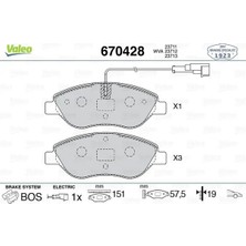 Valeo 670428 On Fren Balatasi 71770002 71770112 77362093