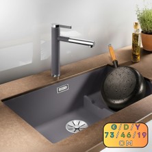 ALMITAL Granit Evye SAKAI Series Anthracite 73x46 (ANTRASİT)