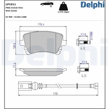 Delphi LP1911 Arka Fren Balatasi 7E0698451 7E0698451A 7E0698451B