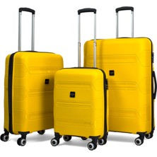Reymond Luggage Lucas Polipropilen Kırılmaz Valiz, 3\'lü Set