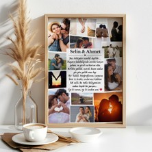 Çocuk Kalbi Atölyesi Sevgiliye Özel Fotoğraflı Kolaj Tablo, Sevgiliye Hediye, Sevgiliye Özel Tasarım Tablo