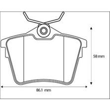 Fren Balata Arka Peugeot Partner 1.6 Hdı 2008-/ 308 (4A,4C) 1.4 Hdı 2007-2013/ 1.6 Hdı 2007-2013/ 1.6 Vtı 2007-2013 / Cıtroen Berlıngo 1.6 Hdı 2008- 4254.15