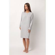 Ayyıldız 61436 Gri Çizgili Gecelik