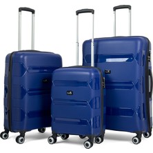 Reymond Luggage Lucas Polipropilen Kırılmaz Valiz, 3\'lü Set