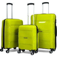 Reymond Luggage Lucas Polipropilen Kırılmaz Valiz, 3\'lü Set