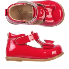 Bebbini Angel-Kırmızı Fiyonklu Kız Çocuk Ilk Adım Ayakkabı