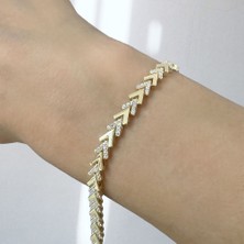 By Burak Gold Taşlı Balıksırtı Bileklik – BLK1013