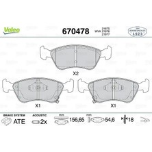 Valeo 670478 On Fren Balatasi 0446505020 0446505030 0446505040