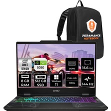 MSI Msı Cyborg 15 Intel Core I7 13620H 8gb 512GB SSD RTX5050/8GB 15.6" Fhd 144Hz W11H Taşınabilir Bilgisayar & Per4 Çanta B13WEKG613XTRP362