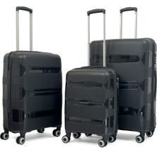 Reymond Luggage Lucas Polipropilen Kırılmaz Valiz, 3\'lü Set