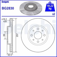 Delphi BG2830 Fren Diski On 0060806137 0060811266 46416712 (2 Adet Fiyatıdır)