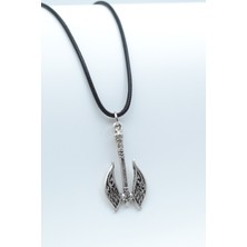 IDR Balta - Axe Gümüş Kaplama Deri İp Kolye