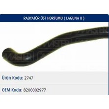 Master M2747 Radyator Hortumu Ust 8200002977