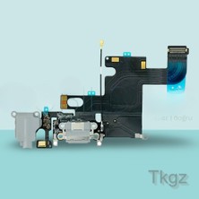 Tkgz Apple İphone 6 Full Şarj Soketi Filmi FLEX  (GÜMÜŞ)