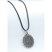 IDR Anime Black Butler Kuroshitsuji Gümüş Kaplama Deri İp Kolye