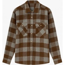 CGA Erkek Oduncu Gömlek Kahverengi Gri Erkek Kahverengi Gömlek Oduncu Gömlek Kahverengi Gri Gömlek