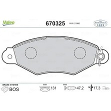 Valeo 670325 On Fren Balatasi 172082 4106000QAF 4106000QAG