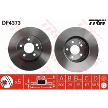 TRW DF4373 Fren Diski On A4474210512 A6364210012 A6394210012 (2 Adet Fiyatıdır)