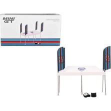 Amalfi Mini Gt 1:64 Martini Racing Paddock Servis Çadırı Seti Kız Erkek Çocuk Oyuncak Eğitici Oyuncaklar