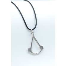 IDR Assassin's Creed Gümüş Kaplama Deri İp Kolye