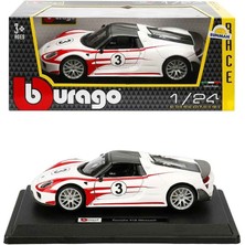 Amalfi 28009 Burago Porsche 918 Spyder 1:24 Model Araba Kız Erkek Çocuk Oyuncak Eğitici Oyuncaklar