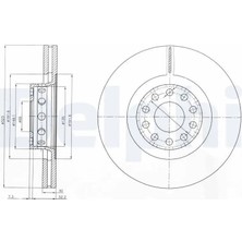Delphi BG3524 Fren Diski On 3D0615301G 4D0615301A 4D0615301F (2 Adet Fiyatıdır)