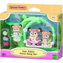 Amalfi 5801 Sylvanian Families Geyik Bebekler ve Çiçekli Salıncak Seti +3 Yaş Kız Erkek Çocuk Oyuncak Eğiti