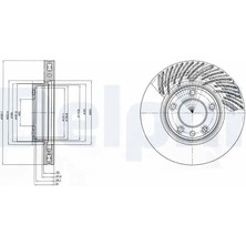 Delphi BG9949 Fren Diski On Sag 7L6615302D 7L6615302J 7L6615302N