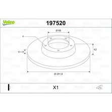 Valeo 197520 Arka Fren Diski 43206EM10A D3206EM10A (2 Adet Fiyatıdır)