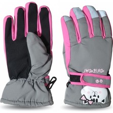 Kitti 4-8 Yaş Kız Çocuk Kar Kayak Eldiveni
