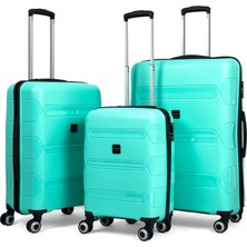 Reymond Luggage Lucas Polipropilen Kırılmaz Valiz, 3\'lü Set