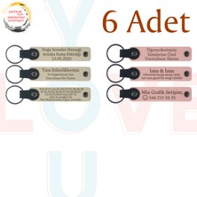 Miawiki S Kahve & Yavru Ağzı, Aile Pikniklerine Anlamlı Sürpriz, 6’lı Set, Isim Yazılabilen Anahtarlık