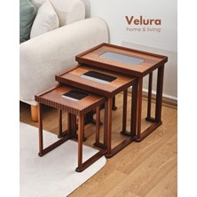Velura Home & Living Kaptan Ceviz Zigon Sehpa