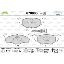Valeo 670805 On Fren Balatasi 6Q0698151B
