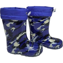 Moda Fiesta Işlık Kürklü Çocuk Yağmur Çizmesi – Su Geçirmez – Kaydırmaz Taban