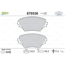 Valeo 670536 Arka Fren Balatasi 0446542070 0446542071 0446542080