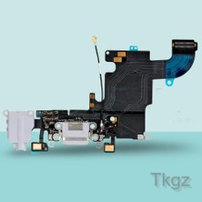 Tkgz Apple İphone 6S Full Şarj Soketi Filmi FLEX  (GÜMÜŞ)