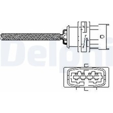 Delphi ES1078912B1 Oksijen Sensoru 25327304 855341 855375