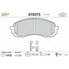 Valeo 670575 On Fren Balatasi 26296AE190 26296AE200 26296FG000