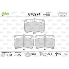 Valeo 670274 On Fren Balatasi 0K30A3328Z B0923329Z B0924290A