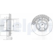 Delphi BG9773 Fren Diski On Sol 7L6615301D 7L6615301J 7L6615301N