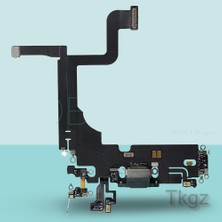 Tkgz Apple İphone 13 PRO Full Şarj Soketi Filmi FLEX  (YEŞİL)