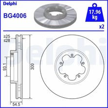 Delphi BG4006 Fren Diski On 1371393 1385387 1503287 (2 Adet Fiyatıdır)
