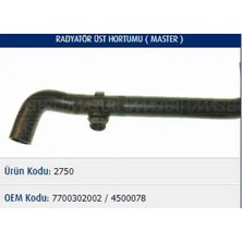 Master M2750 Radyator Hortumu Ust 4500078 7700302002