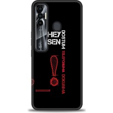 Rulet Tecno Spark 7 Pro Kılıf Hd Baskılı Kılıf + Seramik Tam Kaplayan Ekran Koruyucu 392