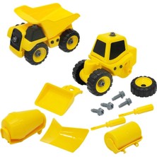 OMZ Sök Tak Dozer ve Inşaat Seti 22 Parça Kız Erkek Çocuk Oyuncak Eğitici Oyuncaklar