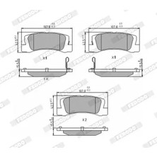 Ferodo FDB848 Arka Fren Balatasi 0446612020 0446612030 0446612031